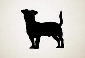 Silhouette hond - Jack Russell - M - 60x64cm - Zwart - wanddecoratie