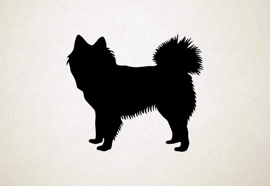 Silhouette hond - Elo - XS - 25x29cm - Zwart - wanddecoratie