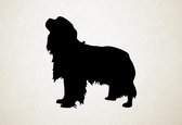 Silhouette hond - King Charles - M - 61x60cm - Zwart - wanddecoratie