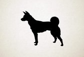 Silhouette hond - Formosan Mountain Dog - Formosaanse berghond - S - 45x54cm - Zwart - wanddecoratie