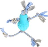 Little rascals flostouw pop met fleece blauw - 35x10x7 cm - 1 stuks