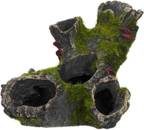 Relaxdays aquarium decoratie grot - terrarium - schuilplek - aquarium versiering - deco