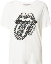 Catwalk Junkie shirt rolling stones flower party Lichtblauw-S