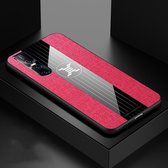 Voor Vivo S1 Pro XINLI stiksels Doek textuur schokbestendige TPU beschermhoes (rood)