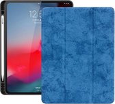 Horizontale Flip Magnetische PU Leather Case voor iPad Pro 11 inch (2018), met drievoudige houder en slaap / waakfunctie (blauw)