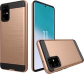 Voor Galaxy S20 + Brushed Texture Shockproof Rugged Armor Beschermhoes (Goud)