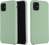 Voor iPhone 11 Pro Max effen kleur vloeibare siliconen schokbestendige hoes (mintgroen)