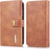 DG.MING Triple Fold Crazy Horse Texture magnetische horizontale flip lederen case voor iPhone XS Max, met houder & kaartsleuven & portemonnee (bruin)