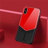 TOTUDESIGN Grace Series TPU + PC + Glass beschermhoes voor iPhone XS Max (rood)