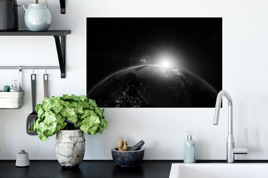 Stickers muraux - Terre - Planètes - Soleil - 60x40 cm - Film adhésif