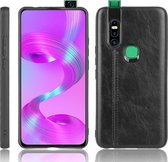 Voor Infinix S5 Pro Schokbestendig Naaien Koe Patroon Huidtextuur PC + PU + TPU Case (Zwart)