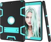 Contrasterende kleur siliconen + pc schokbestendige hoes voor iPad Air 2019 10,5 inch / Pro 10,5 inch, met houder