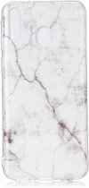 Voor Galaxy M20 gekleurd tekenpatroon IMD-afwerking Soft TPU beschermhoes (wit)