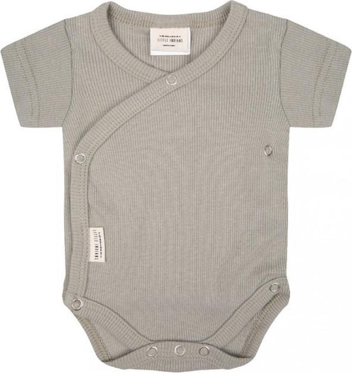 Little Indians Rib Romper Korte Mouw Abbey Stone 1-3 Mnd