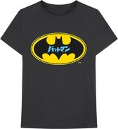 DC Comics Batman Heren Tshirt -2XL- Japanese Logo Zwart
