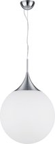 LED Hanglamp - Hangverlichting - Trinon Midon XL - E27 Fitting - Rond - Mat Nikkel - Aluminium