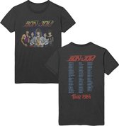 Bon Jovi - Tour '84 Heren T-shirt - L - Zwart