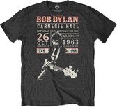 Bob Dylan Heren Tshirt -M- Carnegie Hall '63 Eco Zwart