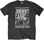 Johnny Cash Heren Tshirt -2XL- Prison Poster Eco Zwart