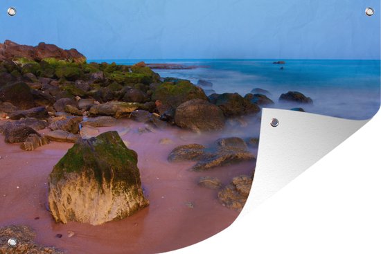 Poster Sunset at Falesia Beach Garden 90x60 cm - Toile de jardin / Toile d'extérieur / Peintures d'extérieur (décoration de jardin)