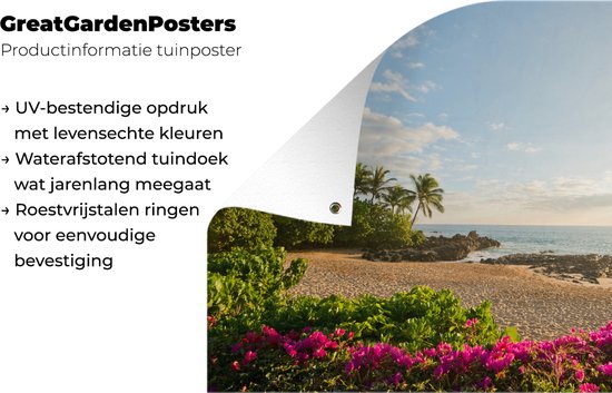 Affiche de jardin plage sur la côte 120x80 cm - Toile de jardin / Toile d'extérieur / Peintures d'extérieur (décoration de jardin)