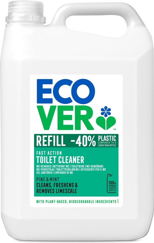 Ecover Wc reiniger Voordeelverpakking 5L- Verwijdert Kalkaanslag - Ecologisch - Den & Munt Geur