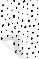 Muurstickers - Sticker Folie - Stippen - Zwart - Wit - Patronen - 20x30 cm - Plakfolie - Muurstickers Kinderkamer - Zelfklevend Behang - Zelfklevend behangpapier - Stickerfolie