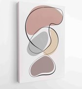 Earth tones organic shape Art design for poster, print, cover, wallpaper, Minimal and natural wall art 3 - Moderne schilderijen – Vertical – 1834692118 - 40-30 Vertical