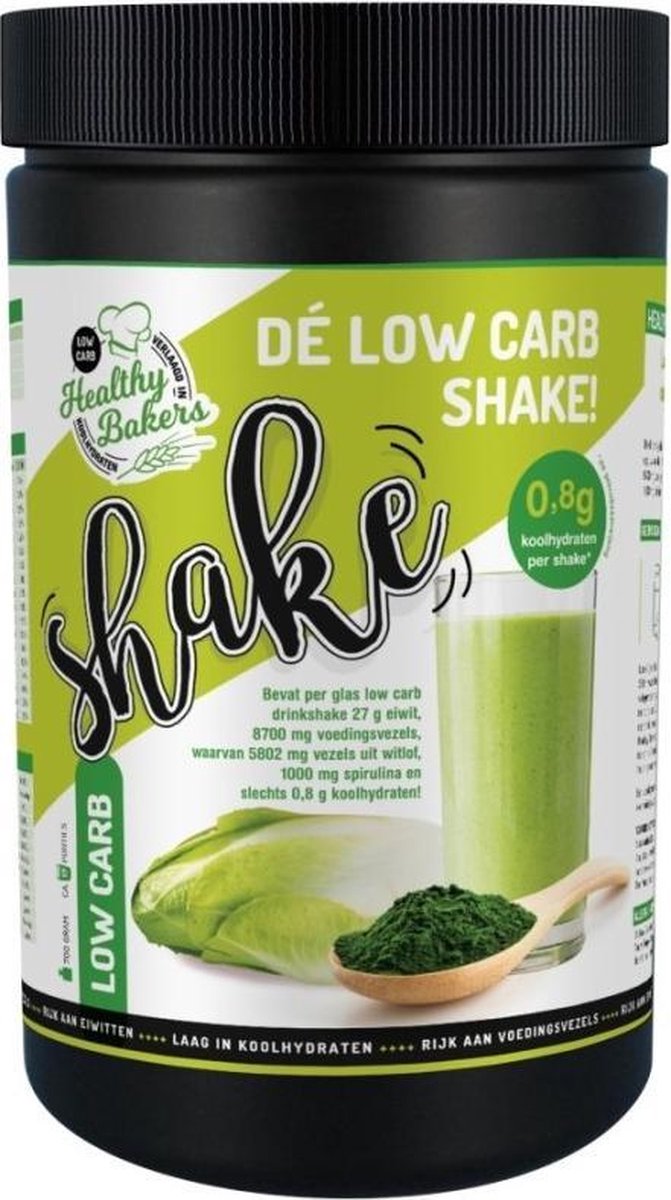 Koolhydraatarme shake - High proteine shake - Vanille smaak - 700gr - healthybaker