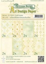 Design papier assortiment Christmas gold tones 16xA5