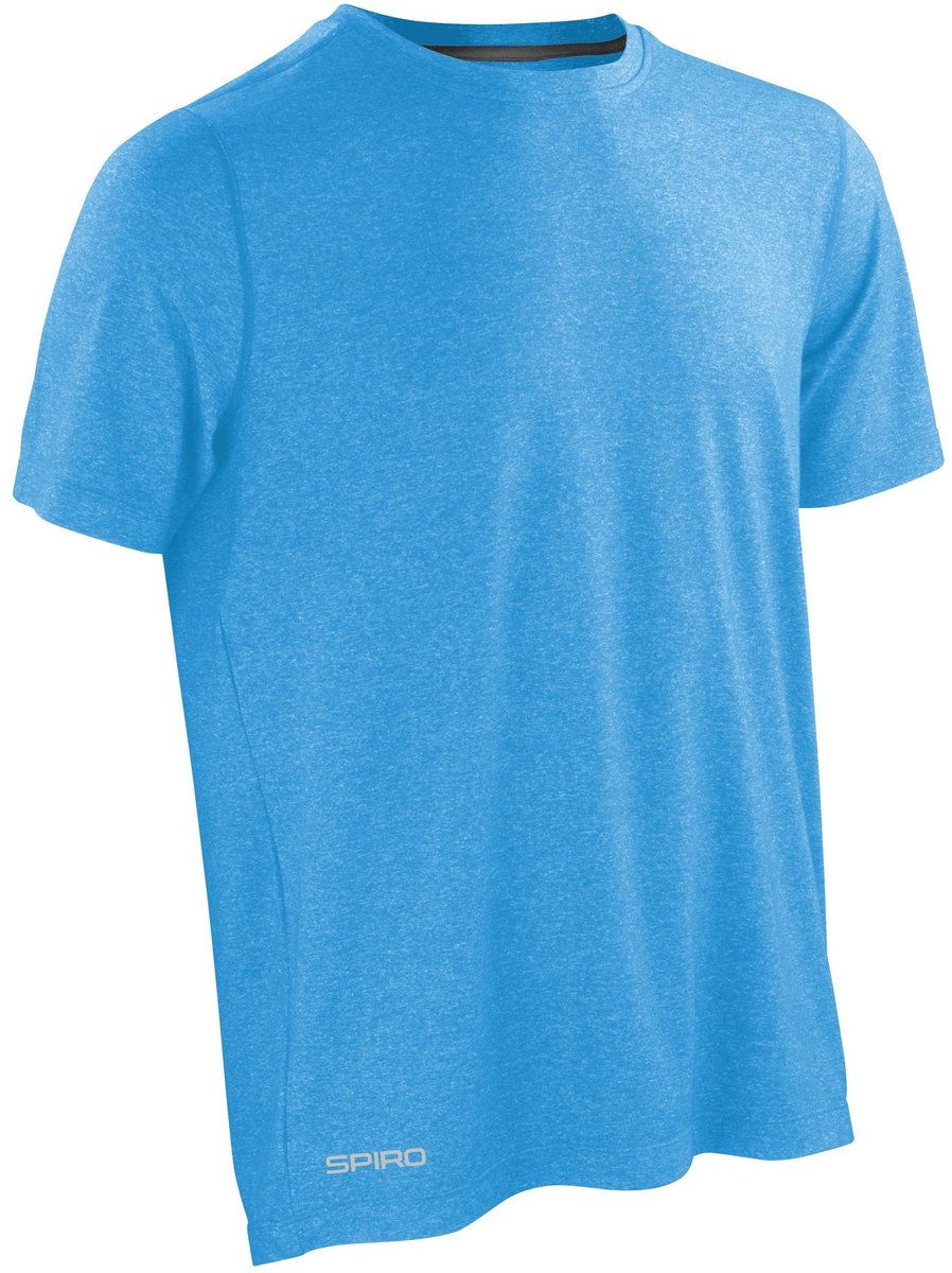 Spiro Heren Glanzend Merlijn Korte Mouwen Fitness T-Shirt (Zeeblauw / Fantoomgrijs)
