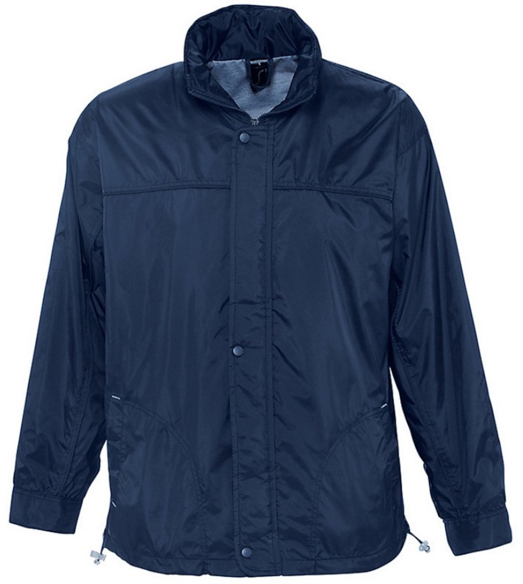 SOLS Mistral Unisex Gevoerde Lichtgewicht Windbreker Jasje Marine Blauw