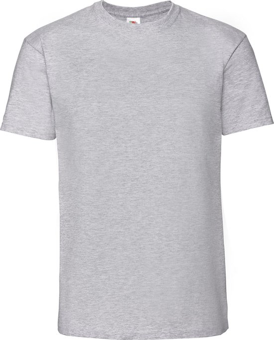 Fruit Of The Loom Mens Ringgesponnen Premium Tshirt (Heather Grijs)