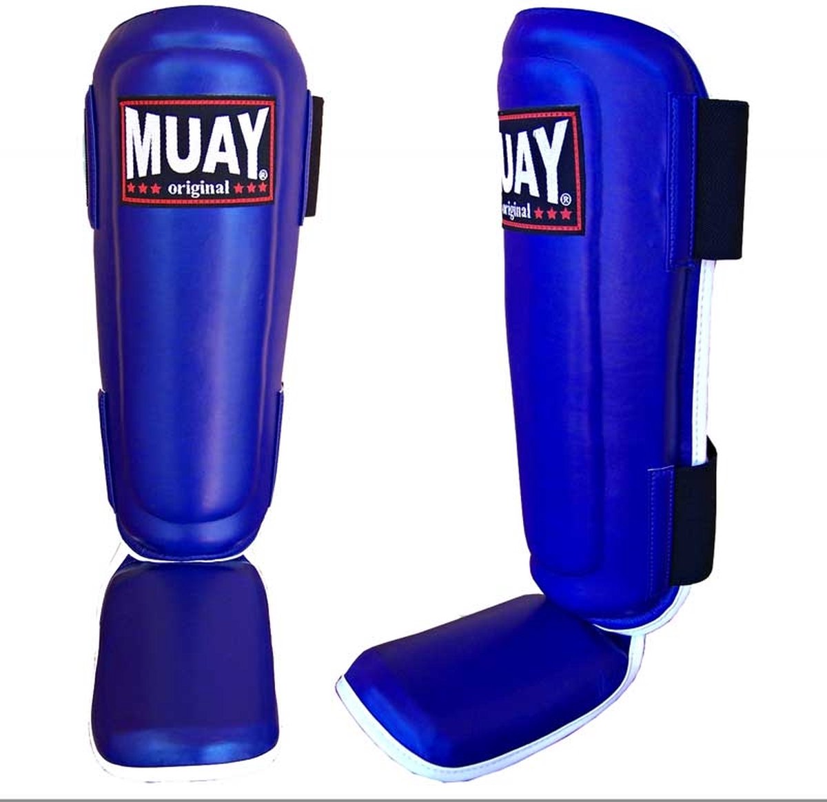 Muay Scheenbeschermers Shin & Instep Blauw Large