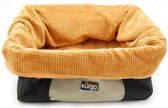 Kurgo Skybox Booster Seat - Verhoogde autostoel met eenvoudige bevestiging voor kleine honden tot 13kg - Zwart/Oranje 30x40x20cm
