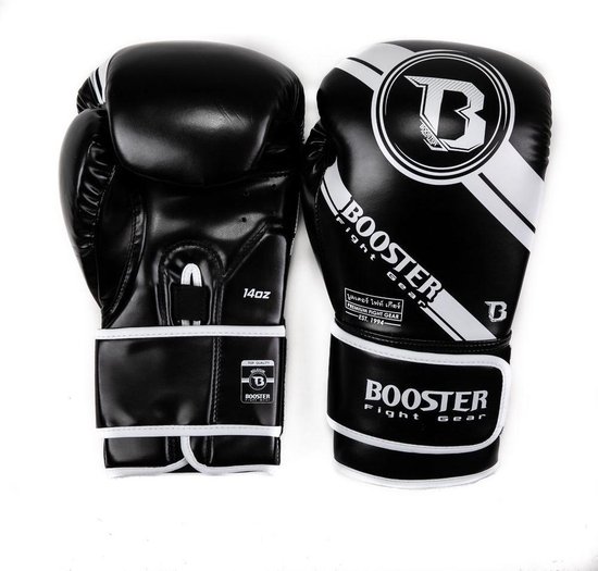 Booster Bokshandschoenen BG Premium Striker 1 Zwart Wit Kies hier uw maat Bokshandschoenen: 10 OZ
