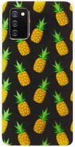 - ADEL Siliconen Back Cover Softcase Hoesje Geschikt voor Samsung Galaxy A02s - Ananas