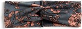 Haarband Flower / Bloemen Grijs / Oudroze | Katoen | Bandana | Fashion Favorite