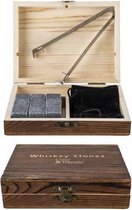 Whiskey Stones Set - Whisky Stones - Met 9 Stenen - Herbruikbare ijsblokjes - Inclusief Doosje - Zakje - Grijper