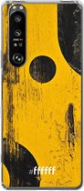 6F hoesje - geschikt voor Sony Xperia 1 III -  Transparant TPU Case - Black And Yellow #ffffff