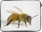 Laptophoes 17 inch - Bijen - Insecten - Vleugel - Laptop sleeve - Binnenmaat 42,5x30 cm - Zwarte achterkant