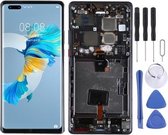 Origineel LCD-scherm en digitizer volledige montage met frame voor Huawei Mate 40 Pro (zwart)