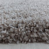 Extra hoogpolig shaggy vloerkleed Fluffy - beige - 80x150 cm