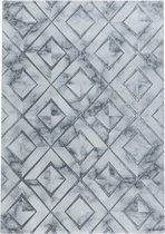 Modern laagpolig vloerkleed Naxos - zilver 3811 - 120x170 cm