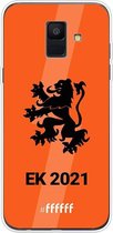 6F hoesje - geschikt voor Samsung Galaxy A6 (2018) -  Transparant TPU Case - Nederlands Elftal - EK 2021 #ffffff