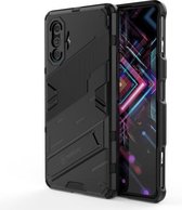 Voor Xiaomi Redmi K40 Gaming Punk Armor 2 in 1 PC + TPU schokbestendig hoesje met onzichtbare houder (zwart)