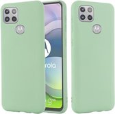 Voor Motorola Moto G 5G effen kleur vloeibare siliconen valbestendige volledige dekking beschermhoes (groen)