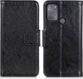 Voor Motorola Moto G50 Nappa Texture Horizontale Flip Leren Case met Houder & Kaartsleuven & Portemonnee (Zwart)