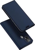 Voor Oppo A15s DUX DUCIS Skin Pro Series Horizontale flip PU + TPU lederen tas met houder en kaartsleuven (blauw)