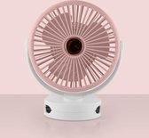 YASE YS2006 Desktop-wandelwagen Ultrastille clip Nachtlampje USB-ventilator (roze)